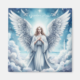 Imán Hermoso Ángel de la Guarda Blanco