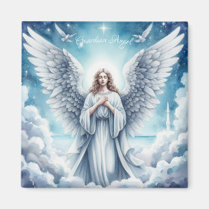 Imán Hermoso Ángel de la Guarda Blanco