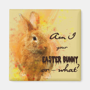 Imán Hermoso Bunny Watercolor de Pascua