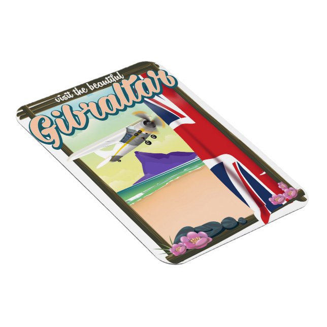 Imán Hermoso cartel de viajes de Gibraltar (Lado Derecho)