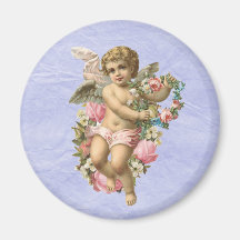 Hermoso Cherub Vintage / Angel con flores