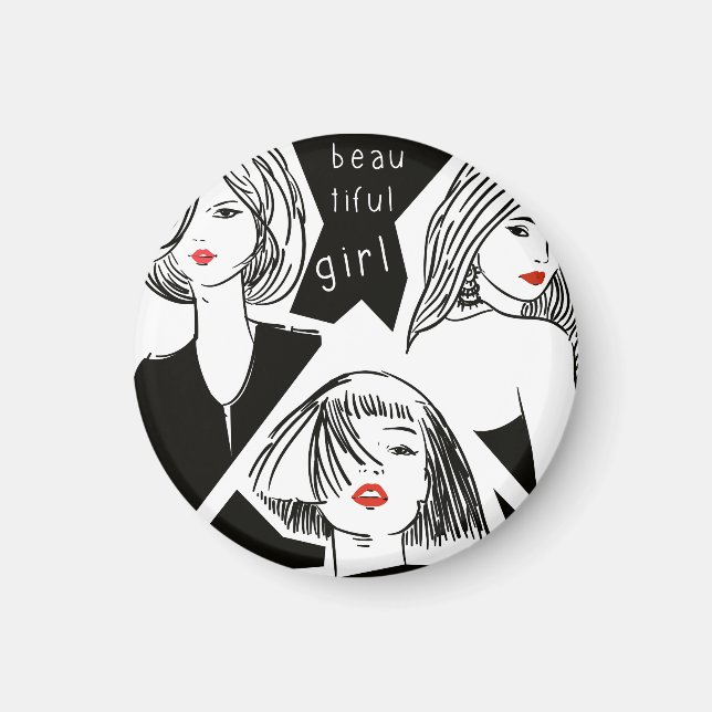 Imán hermoso chica (Frente)