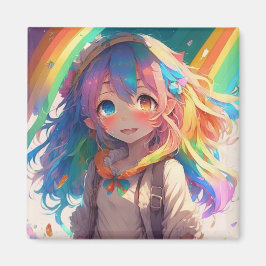 Imán Hermoso Chica del anime arcoiris