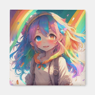 Imán Hermoso Chica del anime arcoiris