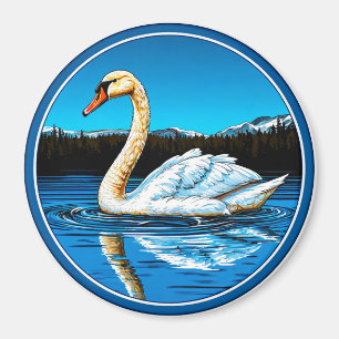 Imán Hermoso cisne ave