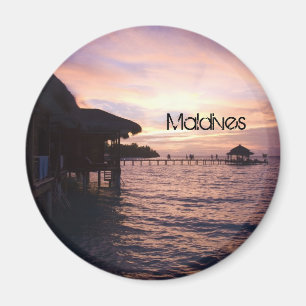 Imán hermoso de la playa de Maldivas
