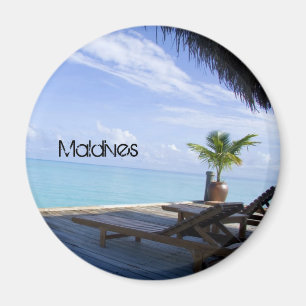 Imán hermoso de la playa de Maldivas