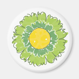 Imán hermoso del flor - verde