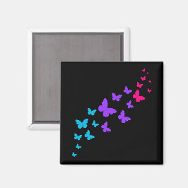 Imán Hermoso diseño de orgullo andrógino de mariposa