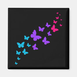 Imán Hermoso diseño de orgullo andrógino de mariposa