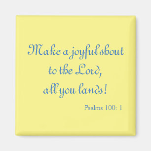 Imán Hermoso elogio azul y amarillo