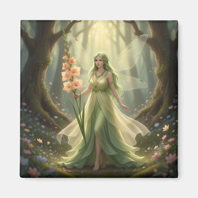 Imán Hermoso Fairy August Peridot (Frente)