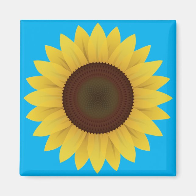 Imán Hermoso girasol de verano (Frente)