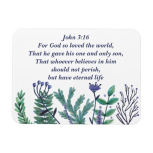 Imán Hermoso Juan 3:16 para Dios tan amado el mundo