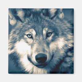 Imán Hermoso Lobo Gris Woodland Animal