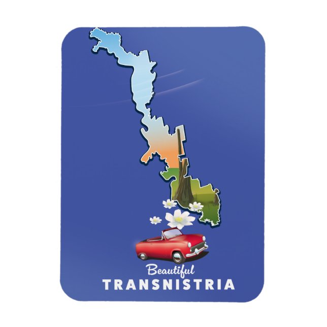 Imán Hermoso mapa de Transnistria  (Vertical)