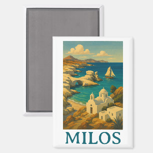 Imán Hermoso Milos Grecia Viaje impreso