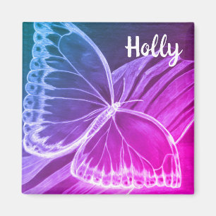 Imán Hermoso nombre personalizado mariposa