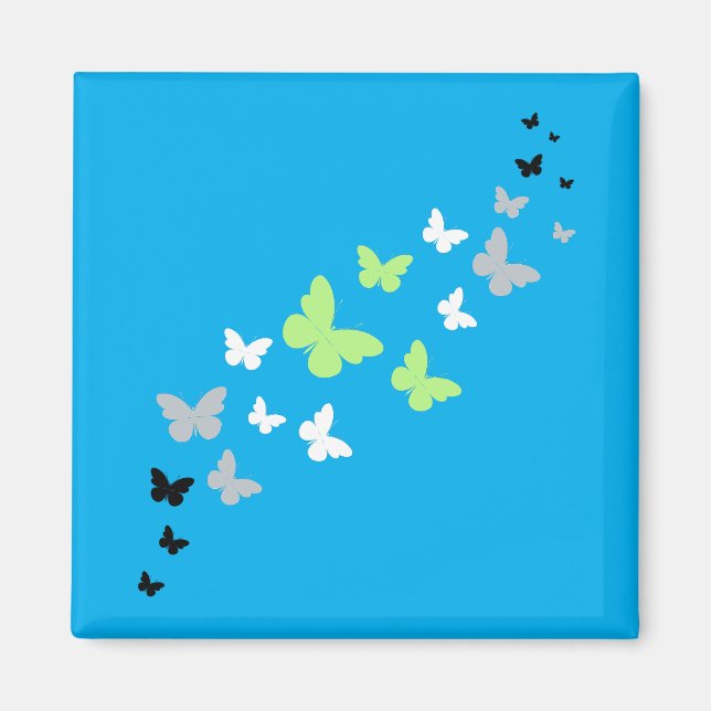 Imán Hermoso Orgullo de Mariposa Agénero (Frente)