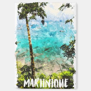 Imán Hermoso paisaje Martinica de Isla Tropical