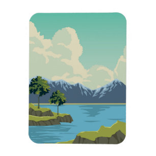 Imán Hermoso paisaje montañoso