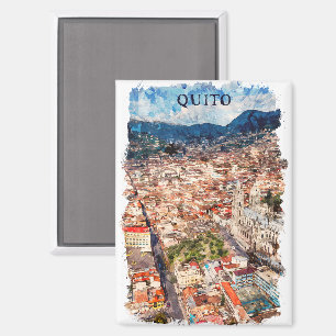 Imán Hermoso paisaje urbano de Quito