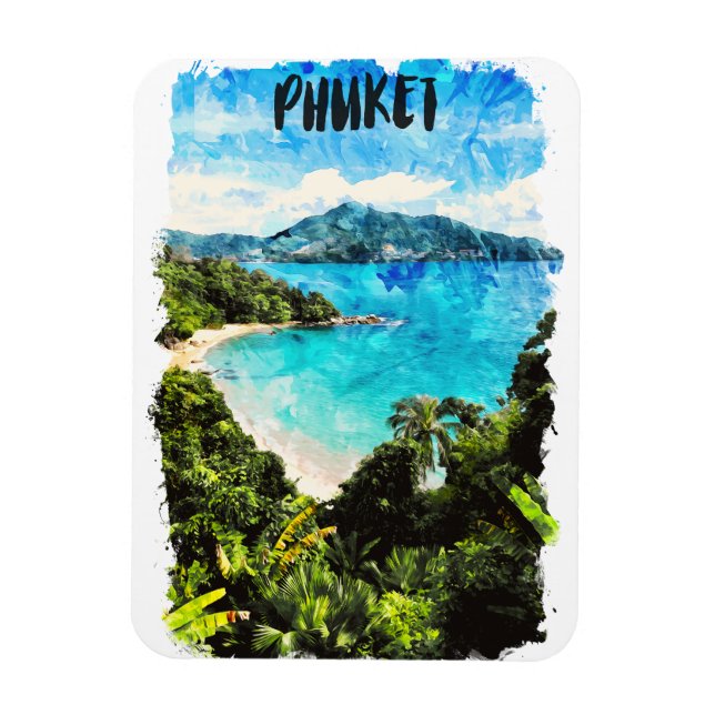 Imán Hermoso Paraíso de Playa de Phuket Thailand (Vertical)
