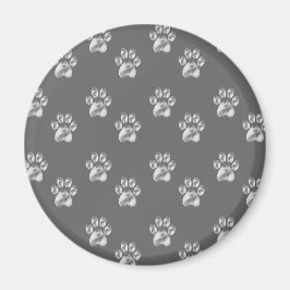 Imán Hermoso patrón de patas elegante sobre gris oscuro