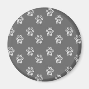 Imán Hermoso patrón de patas elegante sobre gris oscuro