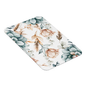 Imán Hermoso patrón floral sin costuras con cosecha