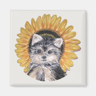 Imán Hermoso perro Yorkshire Terrier