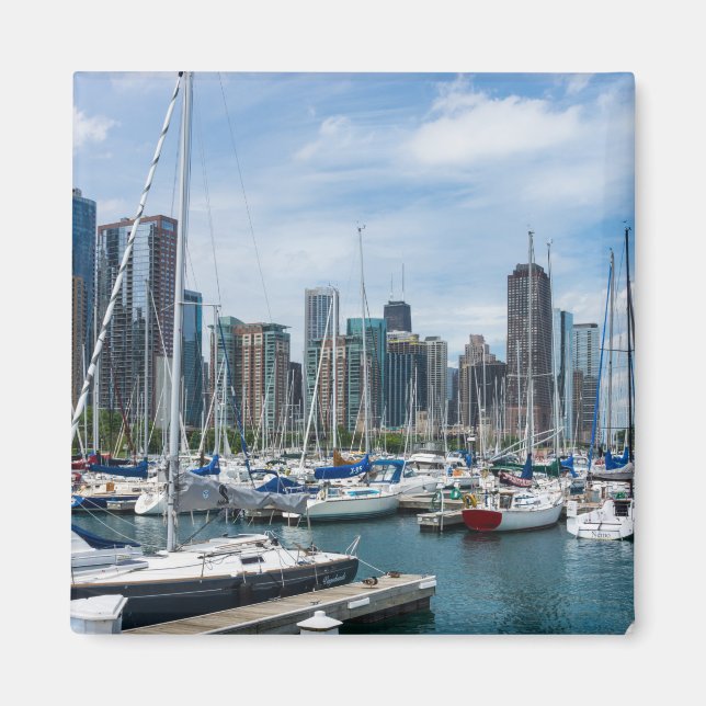 Imán Hermoso puerto de Chicago (Frente)