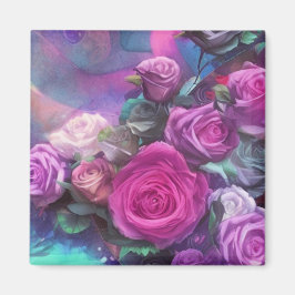 Imán Hermoso ramo de rosas