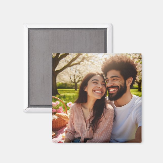 Imán Hermoso recuerdo de foto personalizado  (Anverso/Reverso)
