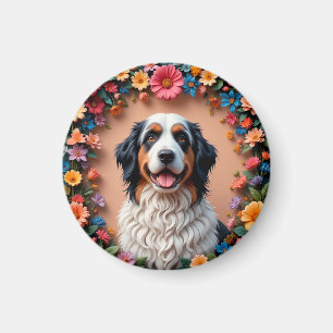 Imán Hermoso retrato de perro