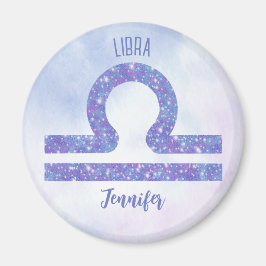 Imán Hermoso Rótulo de Astrología Libra Personalizado P