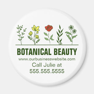 Imán Hermoso Salón de Spa Botánico Negocio Floral