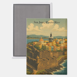 Imán Hermoso San Juan Puerto Rico Arte Retro