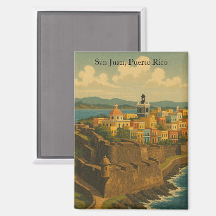 Imán Hermoso San Juan Puerto Rico Arte Retro