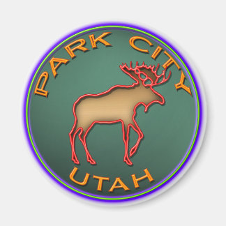 Imán Hermoso souvenir de Moose Medallion Park City