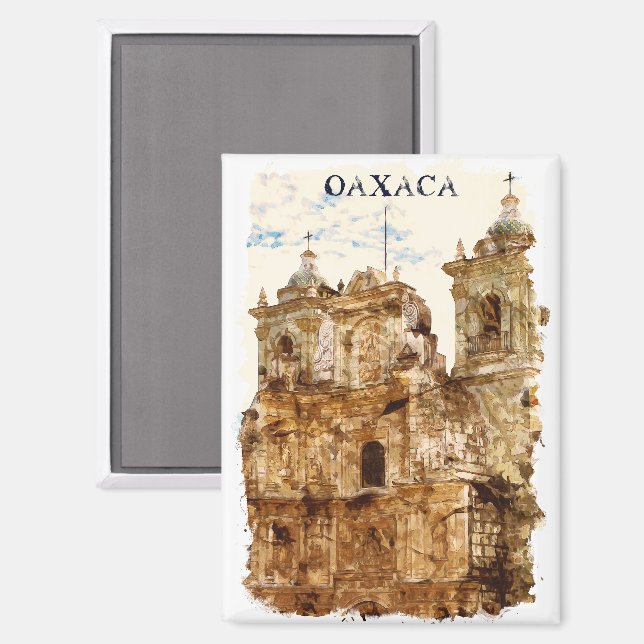 Imán Hermoso Templo de Santo Domingo en Oaxaca México (Anverso/Reverso)