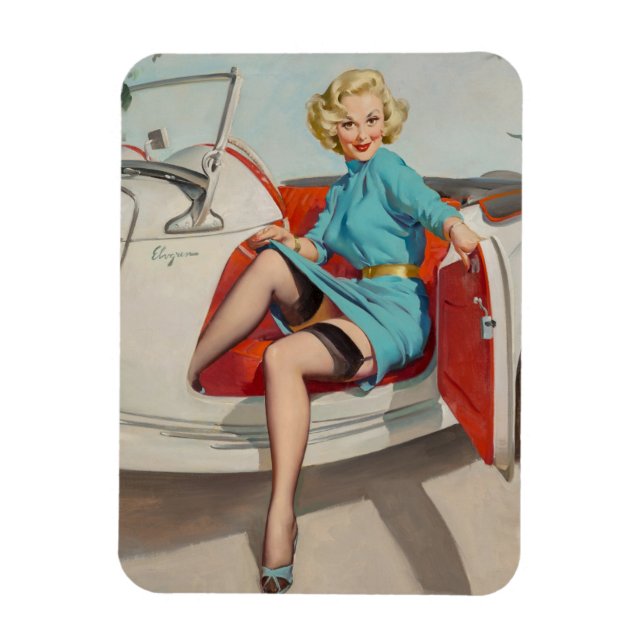 Imán Hermoso ♡ Vintage chica ♡ Magnet (Vertical)