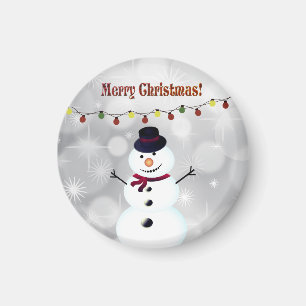 Imán Hermosos Navidades encantadores Snowman