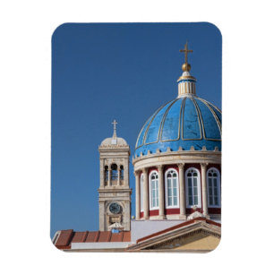 Imán Hermoupolis, isla de Syros, Grecia. Domo azul de