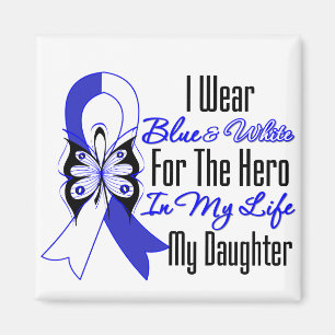Imán Héroe de ALS Ribbon en mi hija