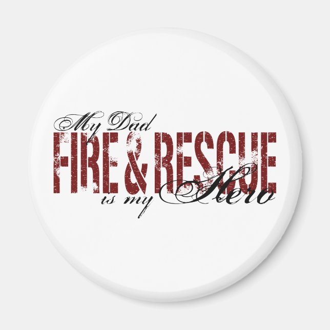 Imán Héroe de papá - Fuego y rescate (Frente)