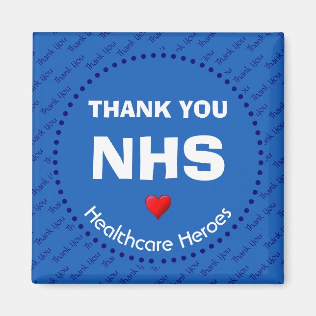 Imán Héroes de la salud | GRACIAS NHS (Frente)