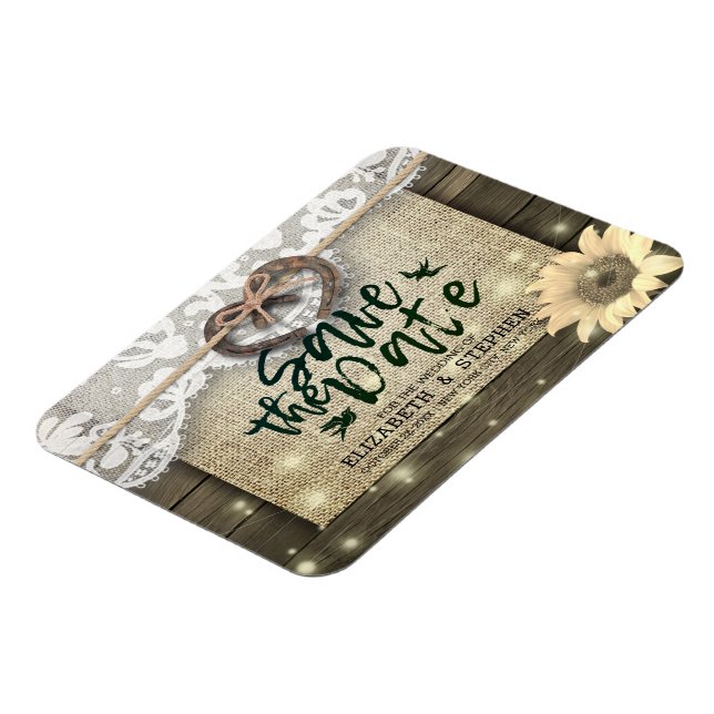 Imán Herradura De La Boda Del País Del Girasol Salven L (Lado Izquierdo)