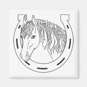 Imán Herradura de regalo ecuestre de poni occidental Ca