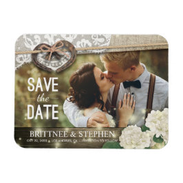 Imán Herraduras Hidrangea Wedding Save The Date Photo